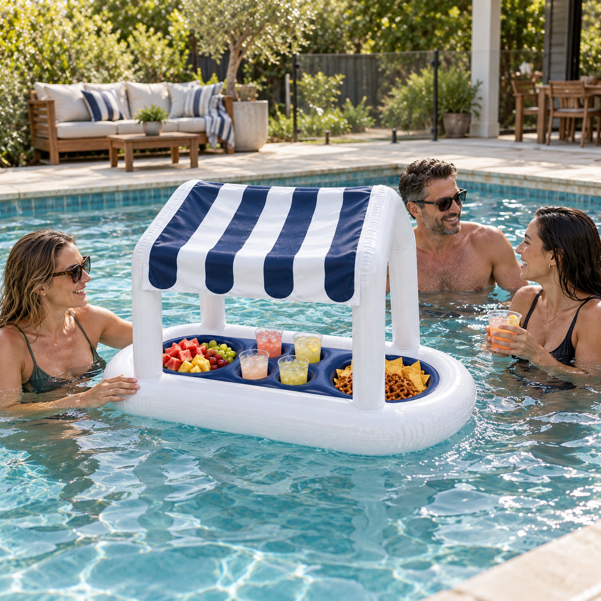 Pool Set Giant Floating Pool Cabana Bar