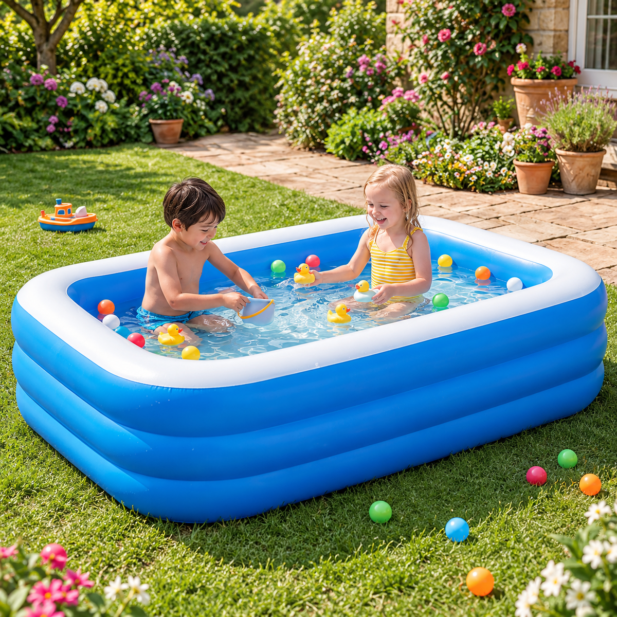 Pool Set Inflatable Pool 150 x 105cm