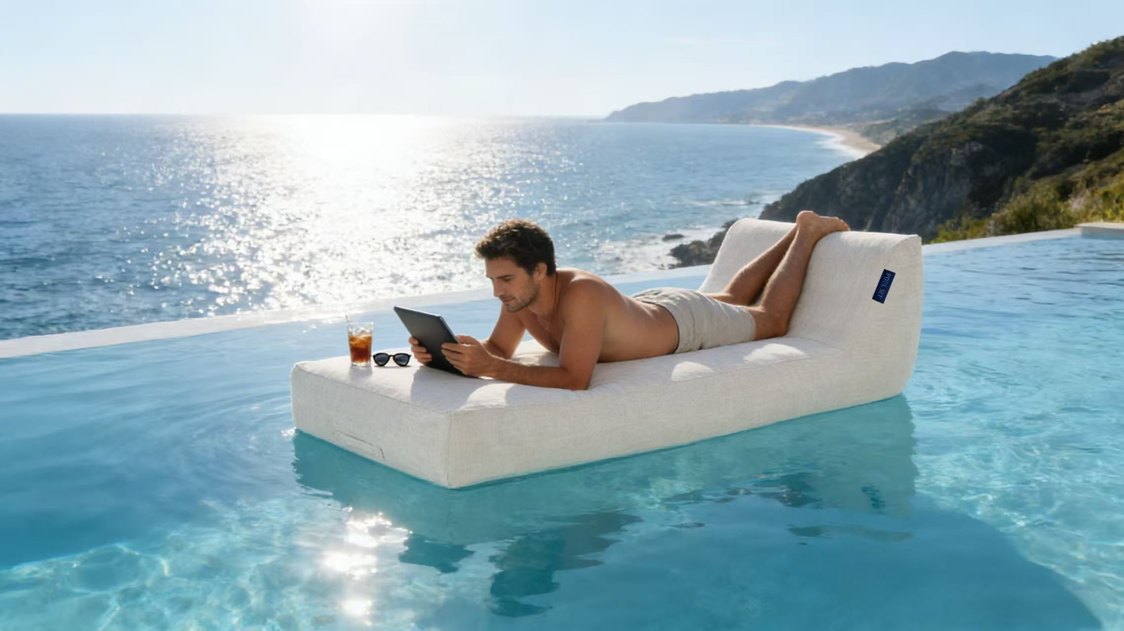 Pool Set Luxury Inflatable Pool Lounger Natural