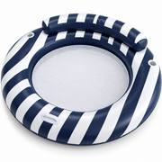 Pool Set Giant Inflatable Donut Lounger Navy White Stripe