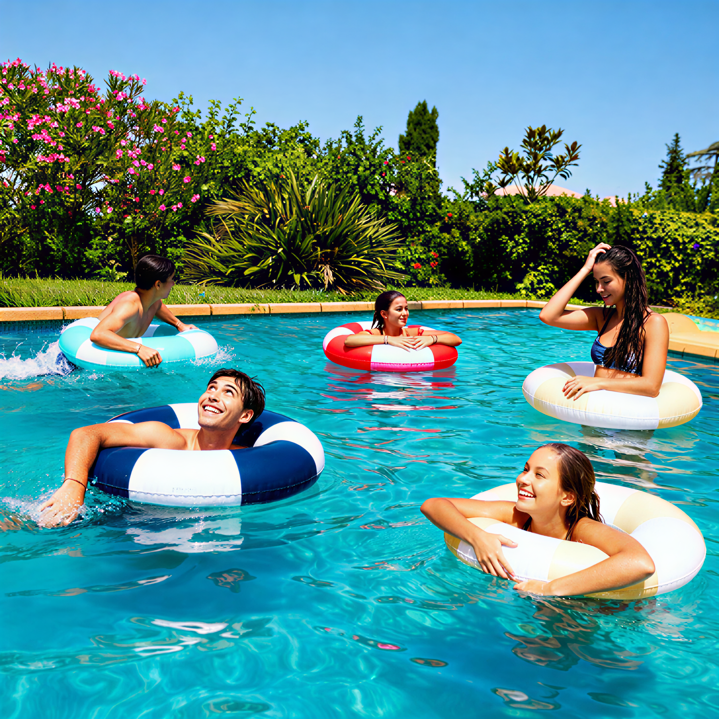 Pool Set Inflatable Pool Ring Navy