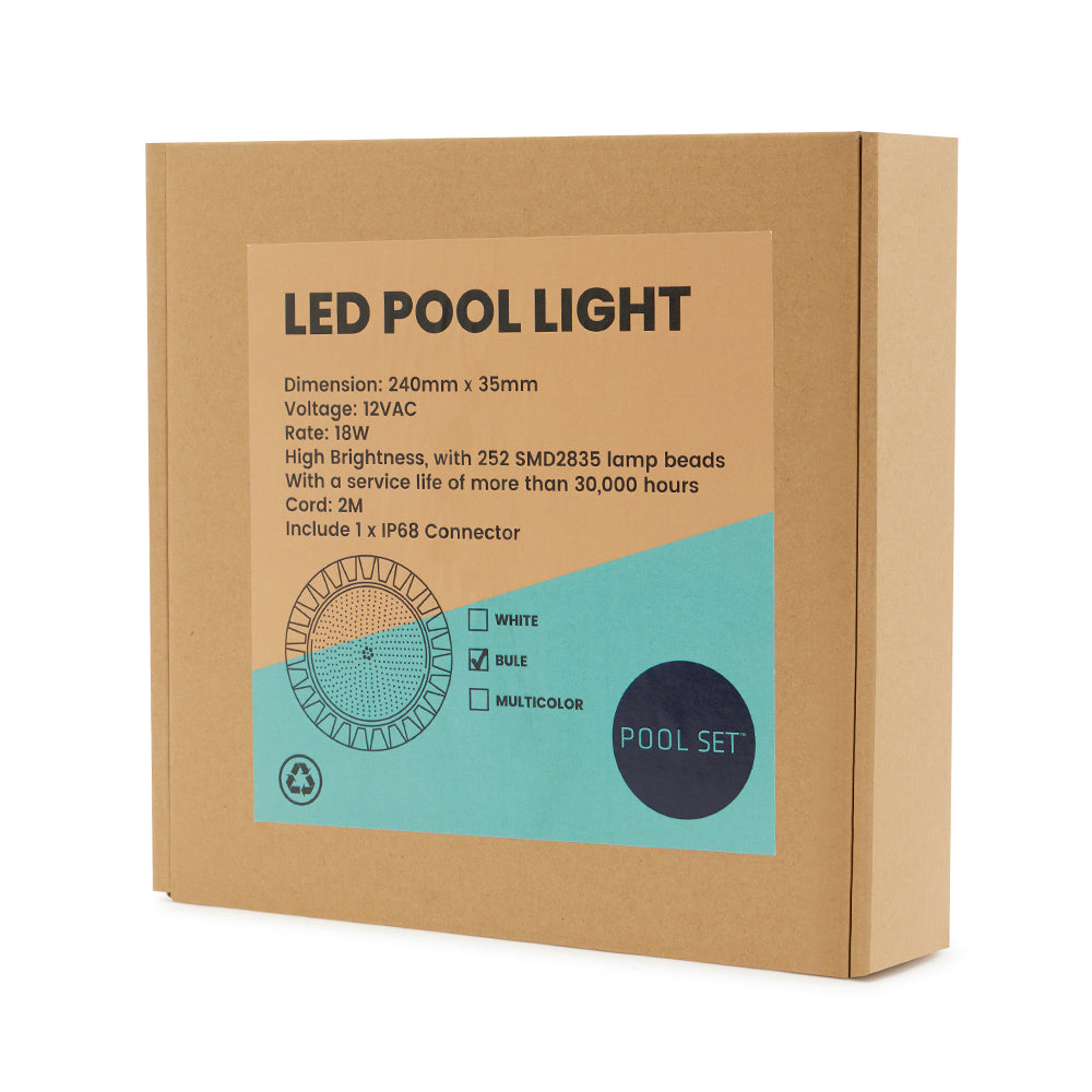 Pool Set LED Pool Light Blue
