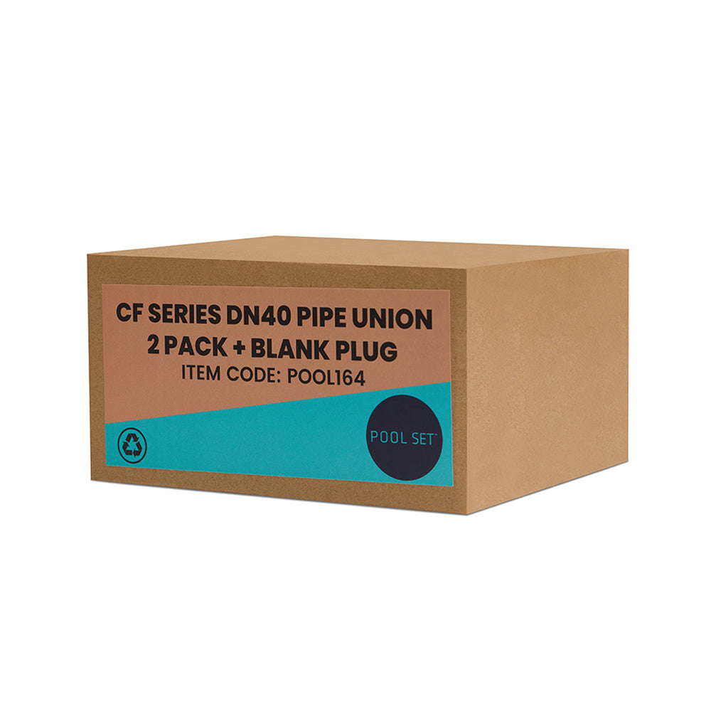 Pool Set CF pipe union 2pk & blank DN40 (40mm)