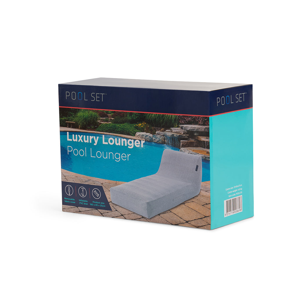 Pool Set Luxury Inflatable Pool Lounger Natural